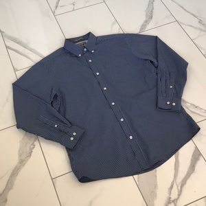 Eddie Bauer Dark Blue Check Button Down Shirt